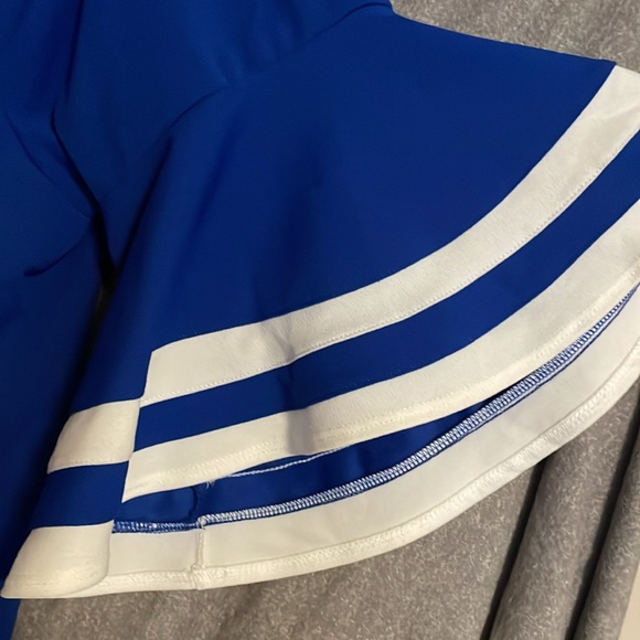 3x Junior plus royal blue and white striped dress wide sleeves, mini NEW - Picture 4 of 6